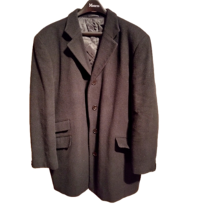 Wool and cashmere men's black jacket